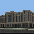 Grand Bank Building With Classical Stone Facade And Large Windows