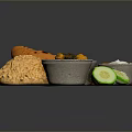 Delicious Indian Food Platter With Naan Bread Rice Curry Salad Yogurt Dip And Cucumber Slices