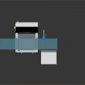 Industrial Automated Inspection Equipment With Conveyor Belt Transparent Cover Display Screen And Indicator Light
