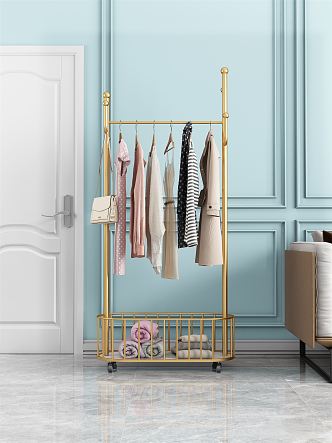 Light Luxury Clothes Hanger Coat Rack 3d model