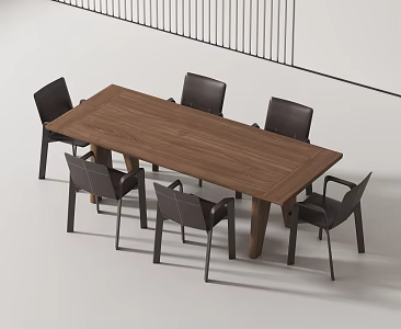 Modern Dining Table and Chair 3d model