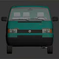 Modern bus minibus minivan driverless bus 3d model