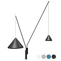 Modern Wall Lamp Design With Two Conical Shades And Slim Rods