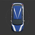 Blue and white POLIZIA police SUV model vehicle with official design and distinct markings