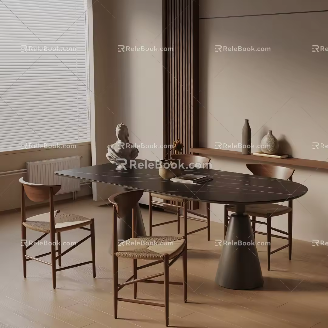 Modern table combination 3d model