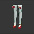 White Thigh High Socks With Pink Bows And Stylish Pink Shoes Fashion