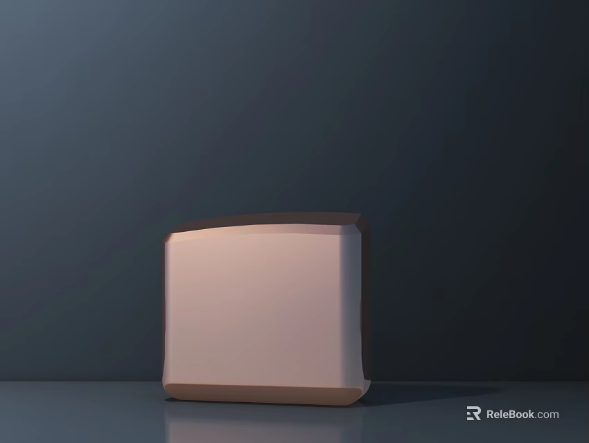 Modern Reception Desk With Sleek Design And Neutral Tones In Dark Background 3d model 