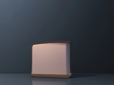 Modern Reception Desk With Sleek Design And Neutral Tones In Dark Background 3d model