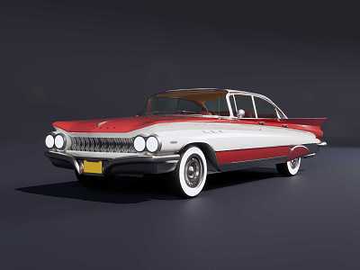 Retro sedan 3d model