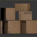 Household Items Packed in Multiple Stacked Cardboard Boxes With Fragile Labels