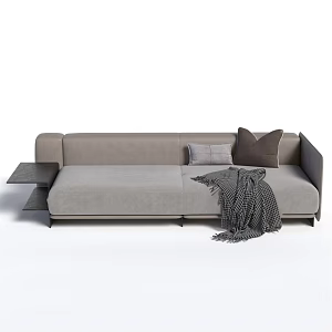 Modern double sofa multiplayer sofa 3d model