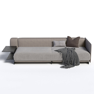 Modern double sofa multiplayer sofa 3d model