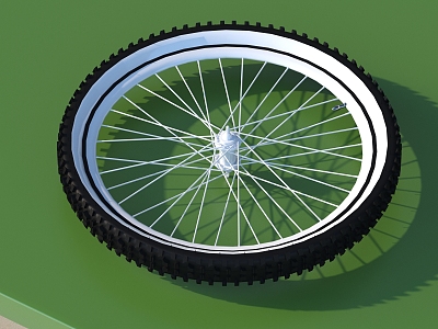 modern bicycle tire parts 3d model