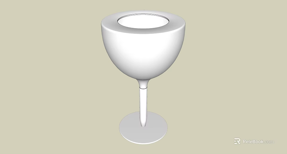 White Modern Minimalist Table Lamp With Round Base And Bowl Shaped Shade 3d model 