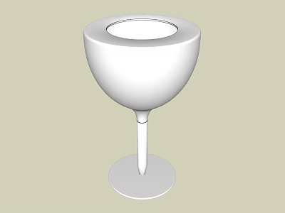 White Modern Minimalist Table Lamp With Round Base And Bowl Shaped Shade 3d model