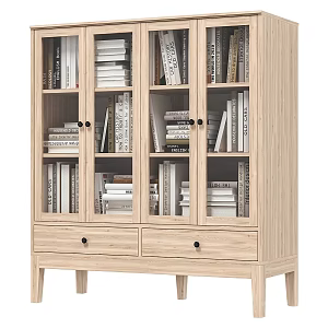 Decorative Cabinet Solid Wood Decorative Cabinet Display Cabinet Wooden Cabinet Bookcase Side Cabinet 3d model