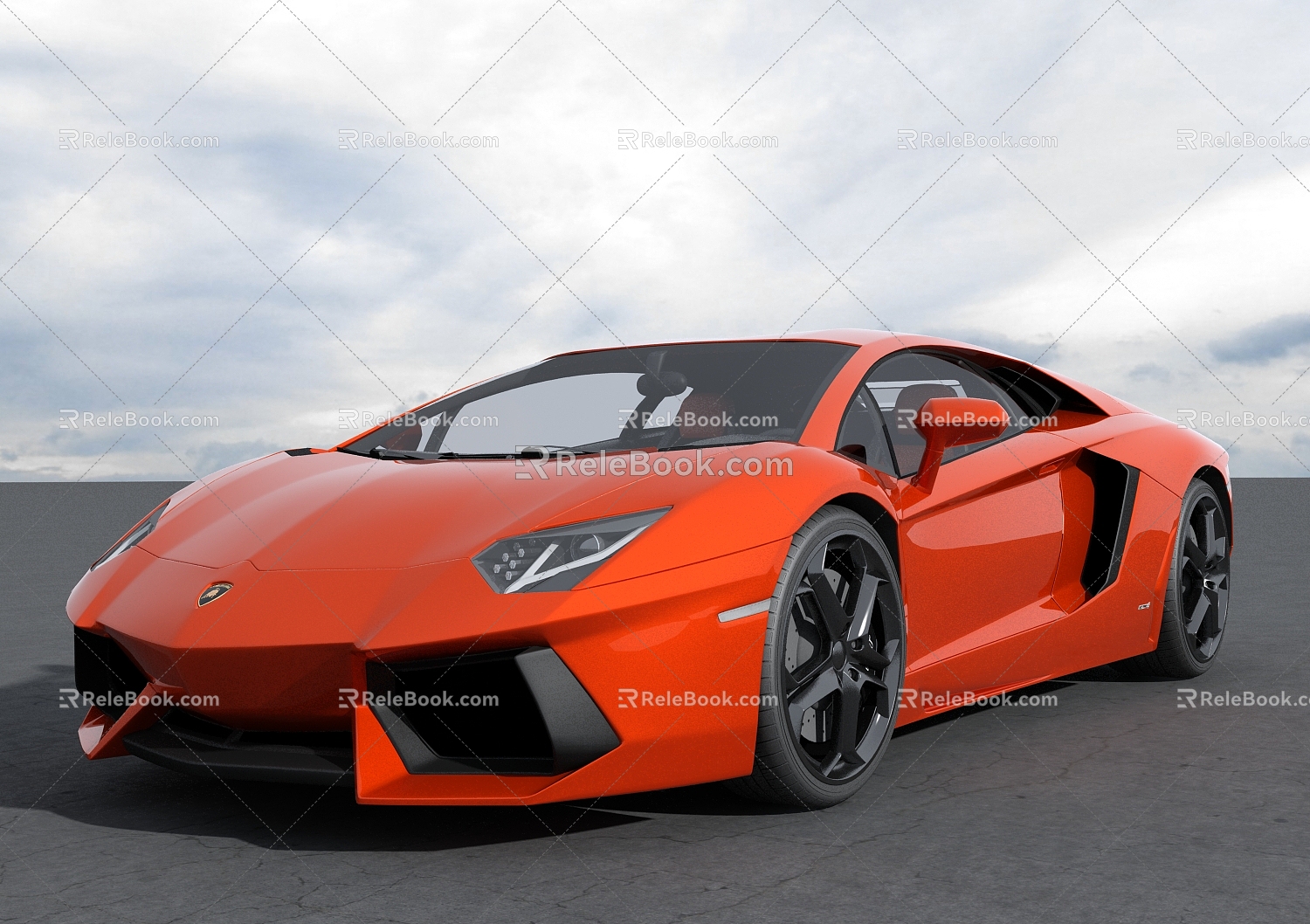 Modern sports car 3d model