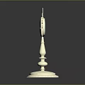 Ornate Decorative Object With Golden Sunburst Design Blue Center And Carved White Base