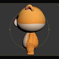 Modern game character kitten cat cartoon orange cat 3d model