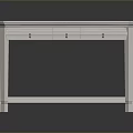 White Console Table With Three Drawers And Lower Shelf Simple Design