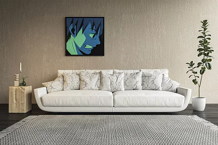 Modern Minotti double sofa 3d model