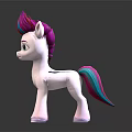Pony Toy Figure With Pink Body Rainbow Mane And Colorful Wings