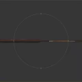 Traditional Handmade Wooden Bow with Intricate Carved Patterns as Hunting Weapon