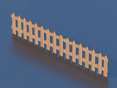 Decorative Wooden Garden Fence For Outdoor Landscape Decoration And Privacy 3d model