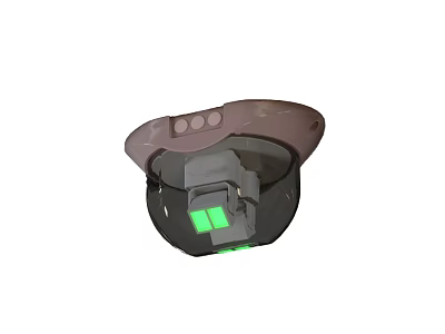 Motorcycle Helmet With Brown Exterior Green Interior Modern Safety Design Features 3d model