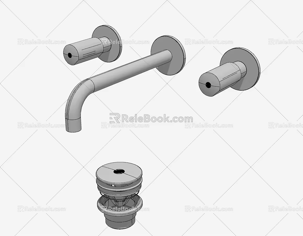 Modern faucet wall mounted faucet switch 3d model