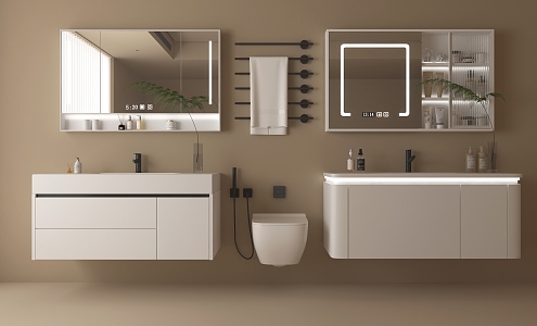 Modern Washbasin Bathroom Cabinet Toilet Bathroom Cabinet 3d model