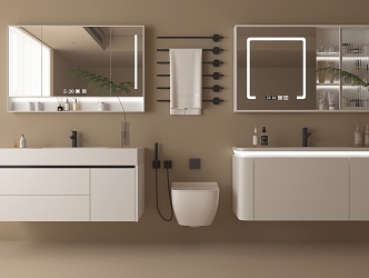 Modern Washbasin Bathroom Cabinet Toilet Bathroom Cabinet 3d model