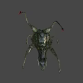 Mythical Reptilian Game Movie Character With Sharp Teeth Multiple Legs And Spiked Back