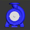 Blue Industrial Centrifugal Pump With Mechanical Components And Stable Base