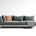 modern double sofa 3d model
