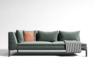 modern double sofa 3d model