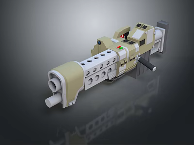 rifle semi-automatic rifle combat rifle battle rifle carbine war rifle attack rifle 3d model