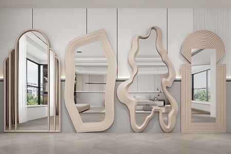 Modern full-length mirror 3d model