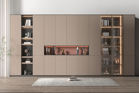 Modern bookcase 3d model