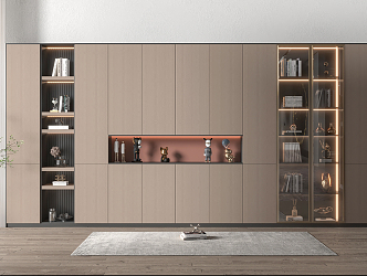 Modern bookcase 3d model