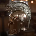 Vintage Bronze Spartan Helmet Decorative Ornament Set for Home Decor