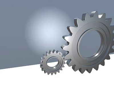 Large And Small Metal Gears As Hardware Tools For Industrial Mechanical Design 3d model