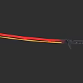 Glowing Red And Yellow Blade Sword With Black Handle Weapon Design