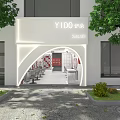 Modern Hair Salon Interior Open Layout With Stylish Chairs Large Mirrors Red White Decor