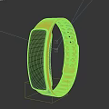 Modern Orange Smart Fitness Bracelet With Black Screen And Perforated Strap