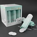 Cotton Scented Fragrance Products with Cylindrical Containers in Light Green Packaging Box