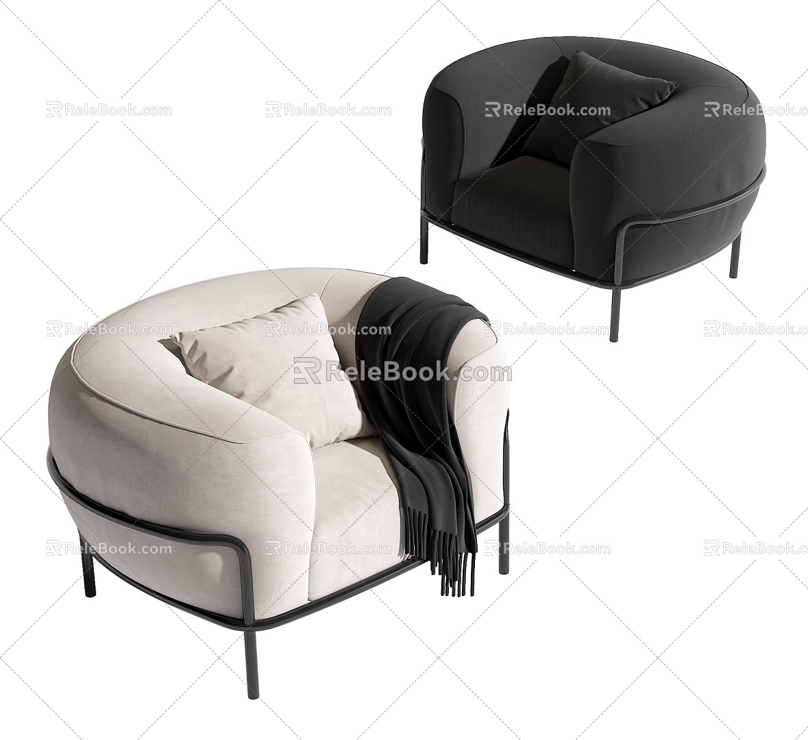 Single sofa 3d model