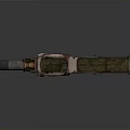 Weathered Gun Design With Straps Scope And Rustic Green Brown Distressed Finish 3d model