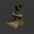 Heavy Duty Metal Excavator Bucket With Toothed Edge For Construction Machinery
