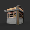 Commercial Outdoor Kiosk With Modern Design Display Windows And Menu Boards
